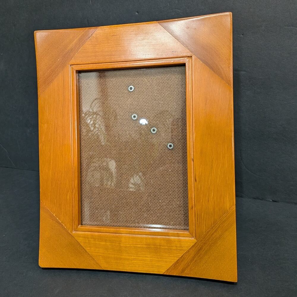 Vintage Fetco Wood Picture Frame Handcrafted In Thailand Geometric Inlaid 5x7